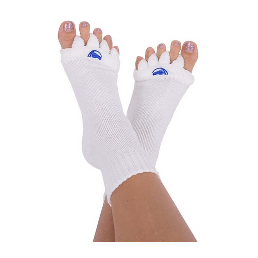 HAPPY FEET Adjustační ponožky White velikost L