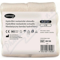 HARTMANN Hydrofilní neelastické obinadlo 6x5cm 10 kusů