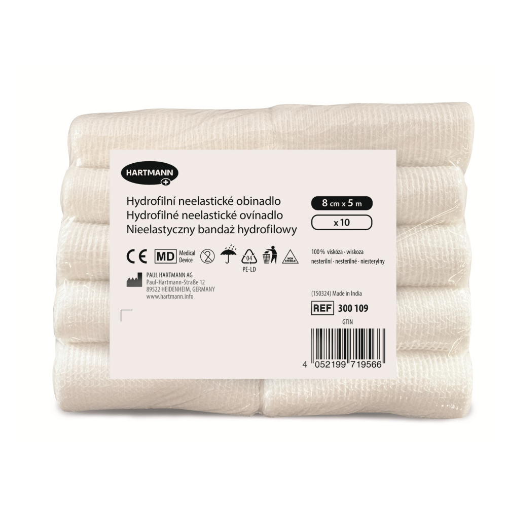 Hartmann Hydrofilní neelastické obinadlo 8 cm x 5 m 10 ks