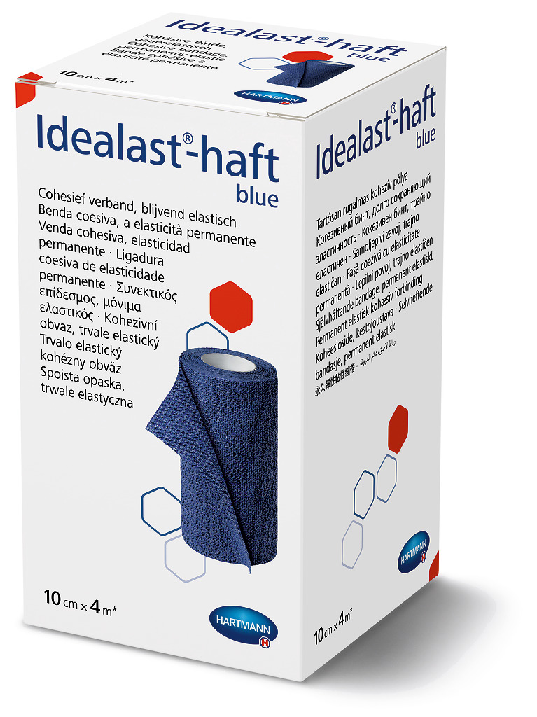 Hartmann Idealast-haft color 10 cm x 4 m obinadlo elastické modré