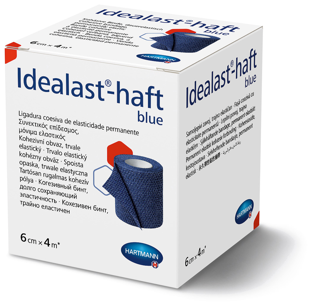 Hartmann Idealast-haft color 6 cm x 4 m obinadlo elastické modré