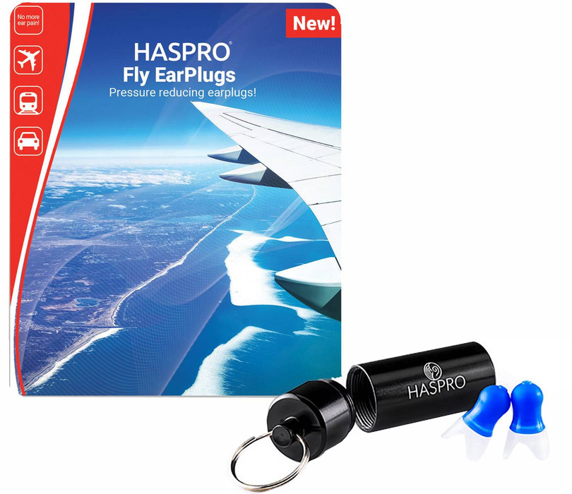 HASPRO Fly špunty do uší pro cestovatele 1 pár 2 ks