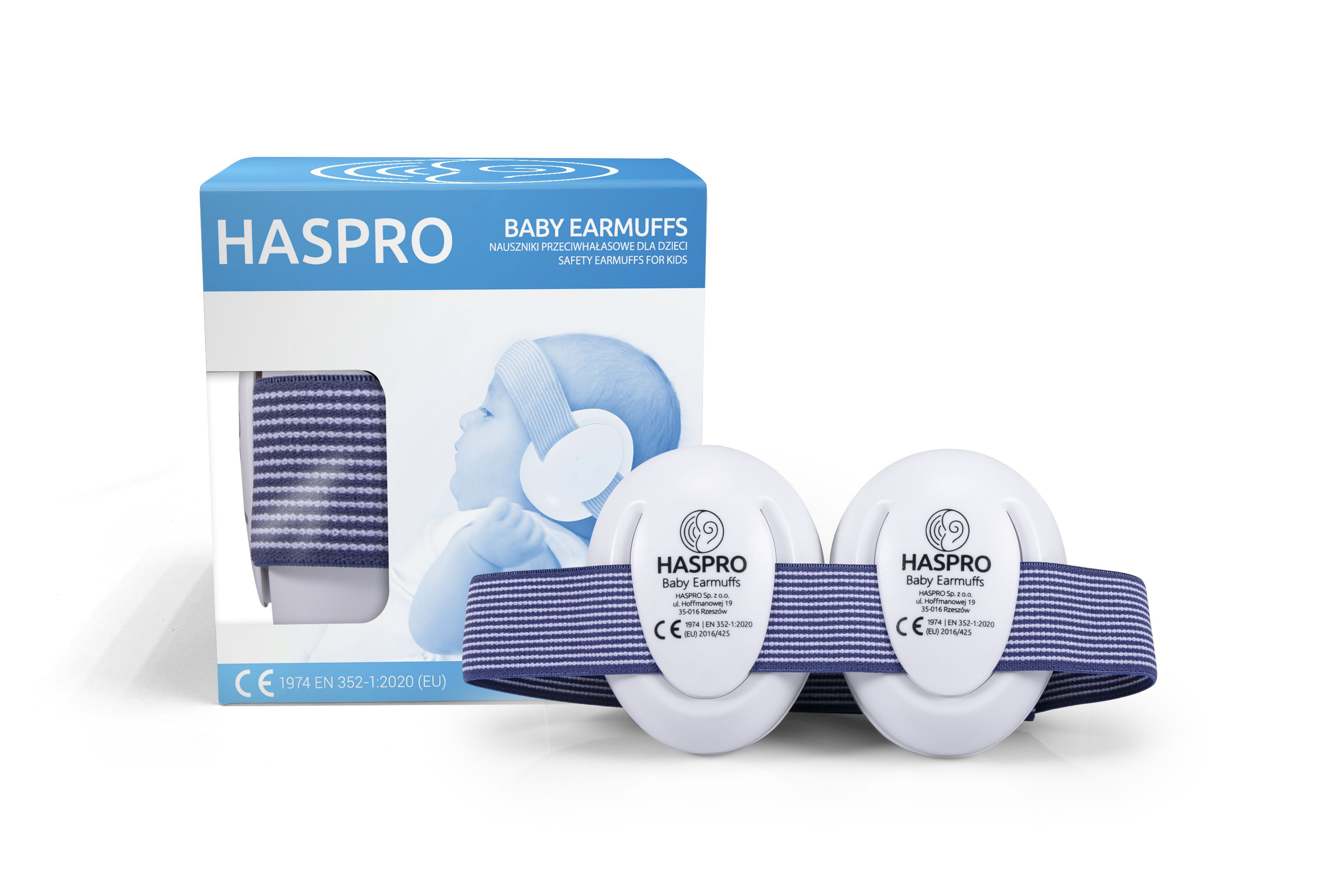 HASPRO Hearing Protection BABY sluchátka na uši, 0m+, modrá