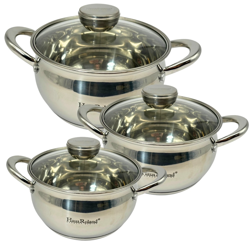 Haus Roland Sada nerezového nádobí 6 ks, kombinace lesku a matu
