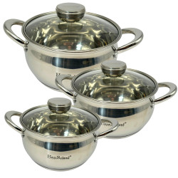 Haus Roland Sada nerezového nádobí 6 ks, kombinace lesku a matu