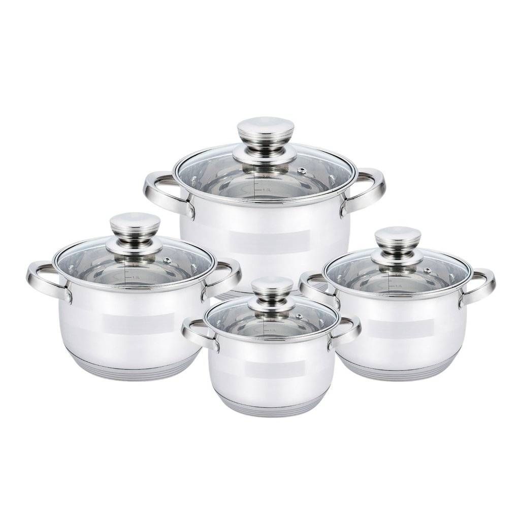 Haus Roland Sada nerezového nádobí 8 ks, kombinace lesku a matu