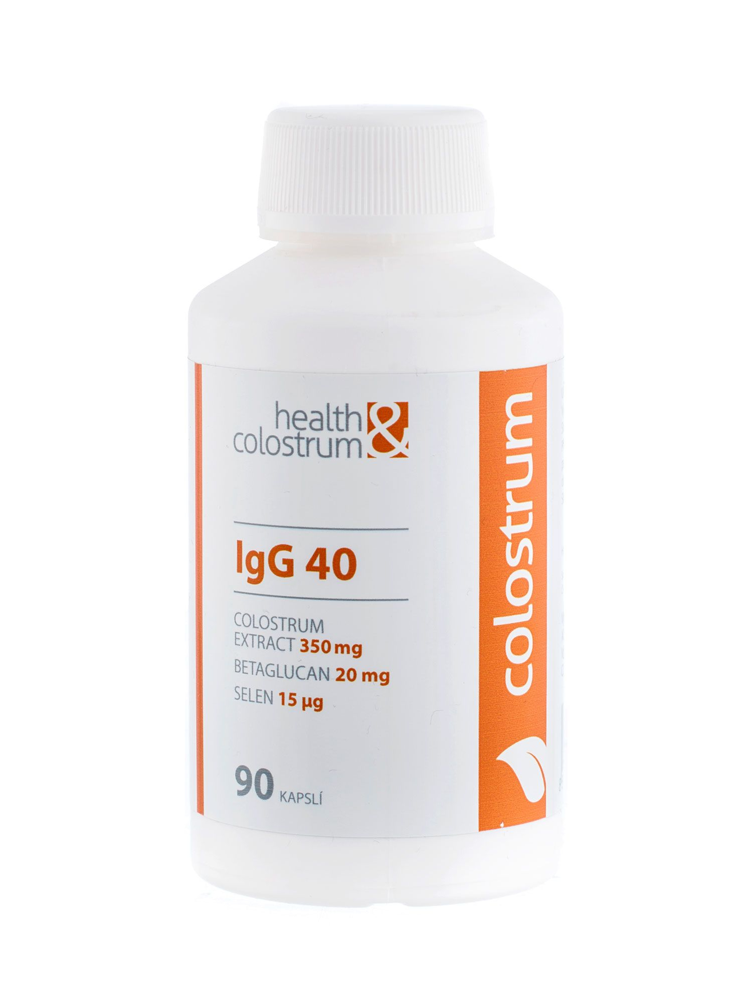 Health&colostrum IgG40 Colostrum + Betaglukan + Selen 90 kapslí