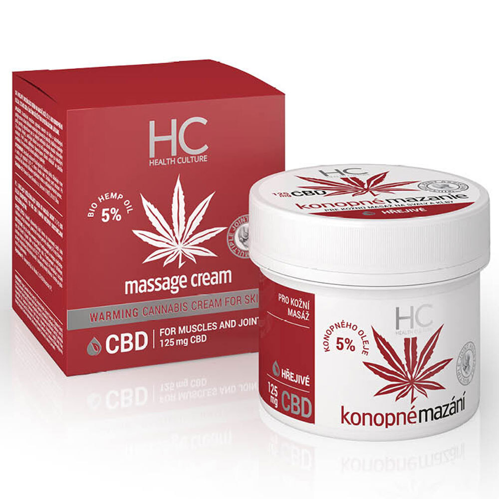 HEALTH CULTURE CBD Konopné mazání hřejivé 125 ml