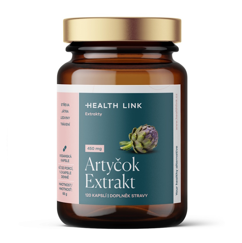 HEALTH LINK Artyčok extrakt 450 mg 120 kapslí