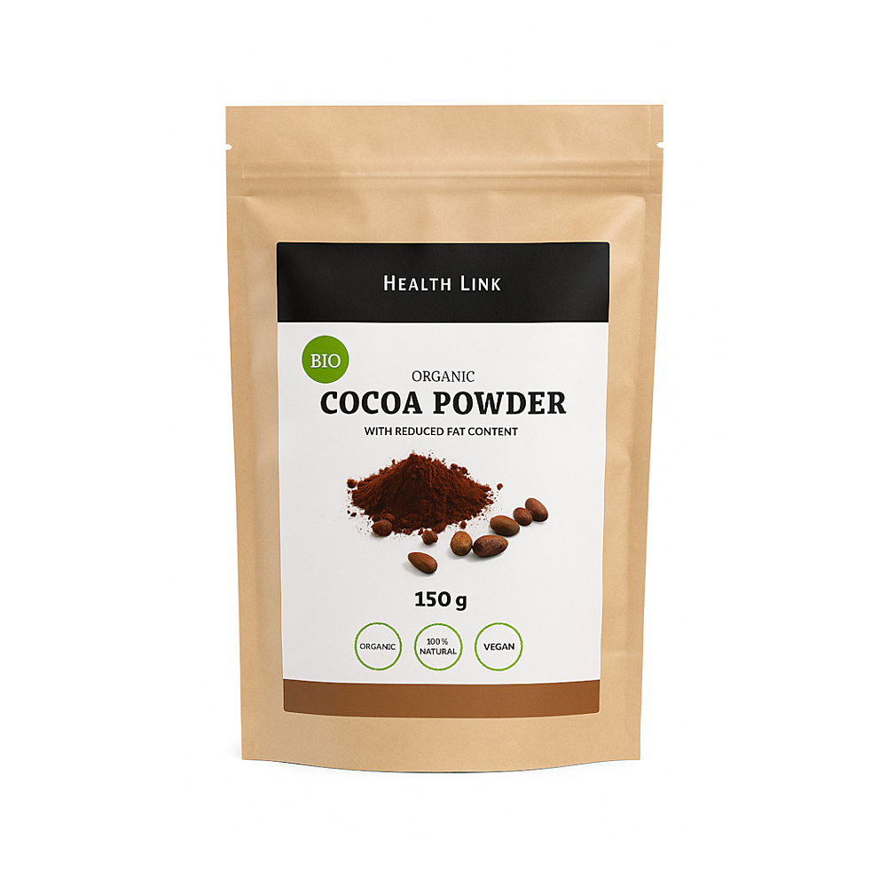 HEALTH LINK Kakaový prášek se sníženým obsahem tuku BIO 150 g