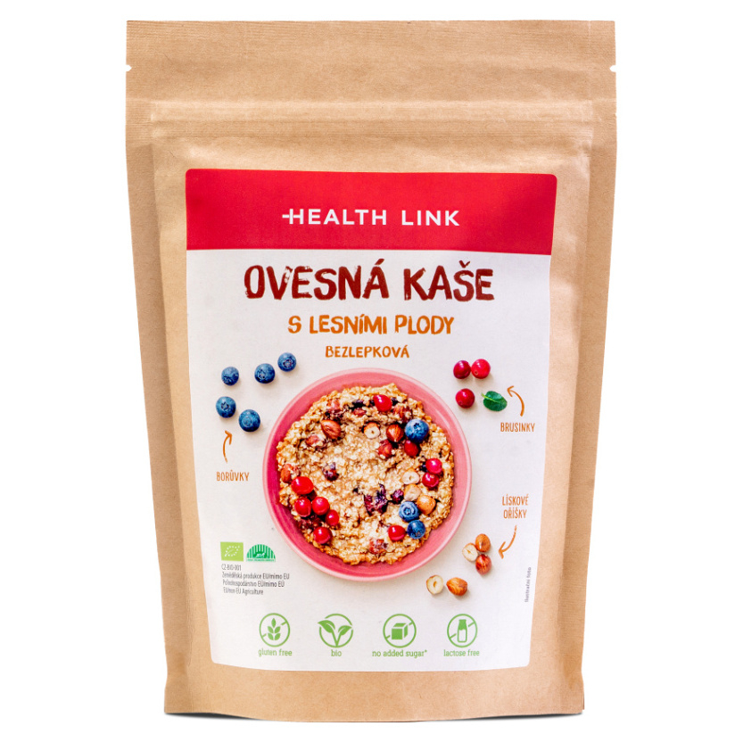 HEALTH LINK Ovesná kaše s lesními plody BIO 300 g