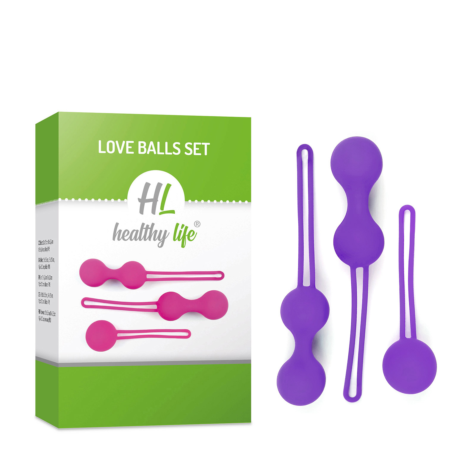 Healthy life Venušiny kuličky set - Euphoria bordo