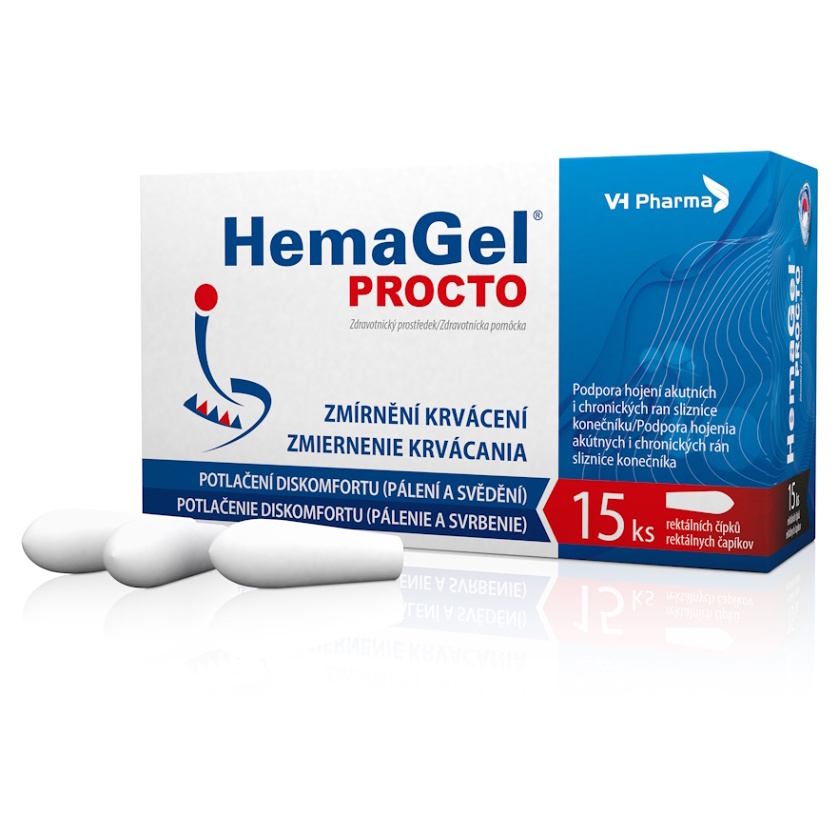 HEMAGEL PROCTO Rektální čípky 15 kusů