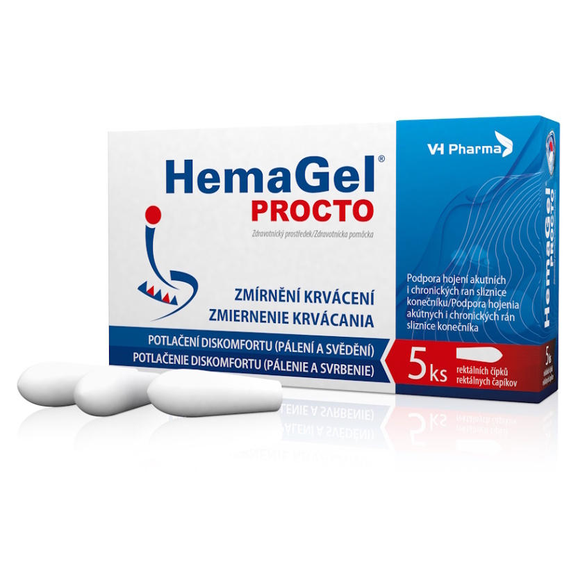 HEMAGEL PROCTO Rektální čípky 5 kusů