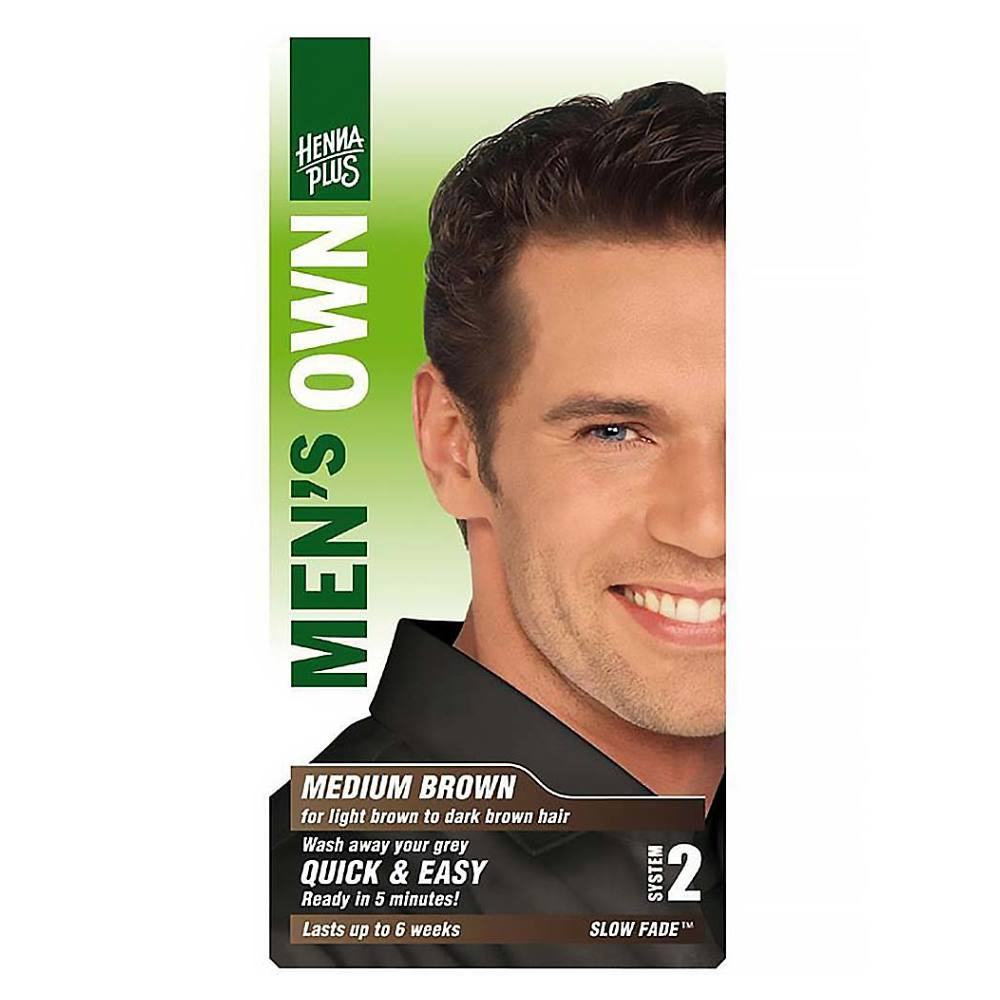 HENNA PLUS Přírodní barva na vlasy pro muže Hnědá 80 ml