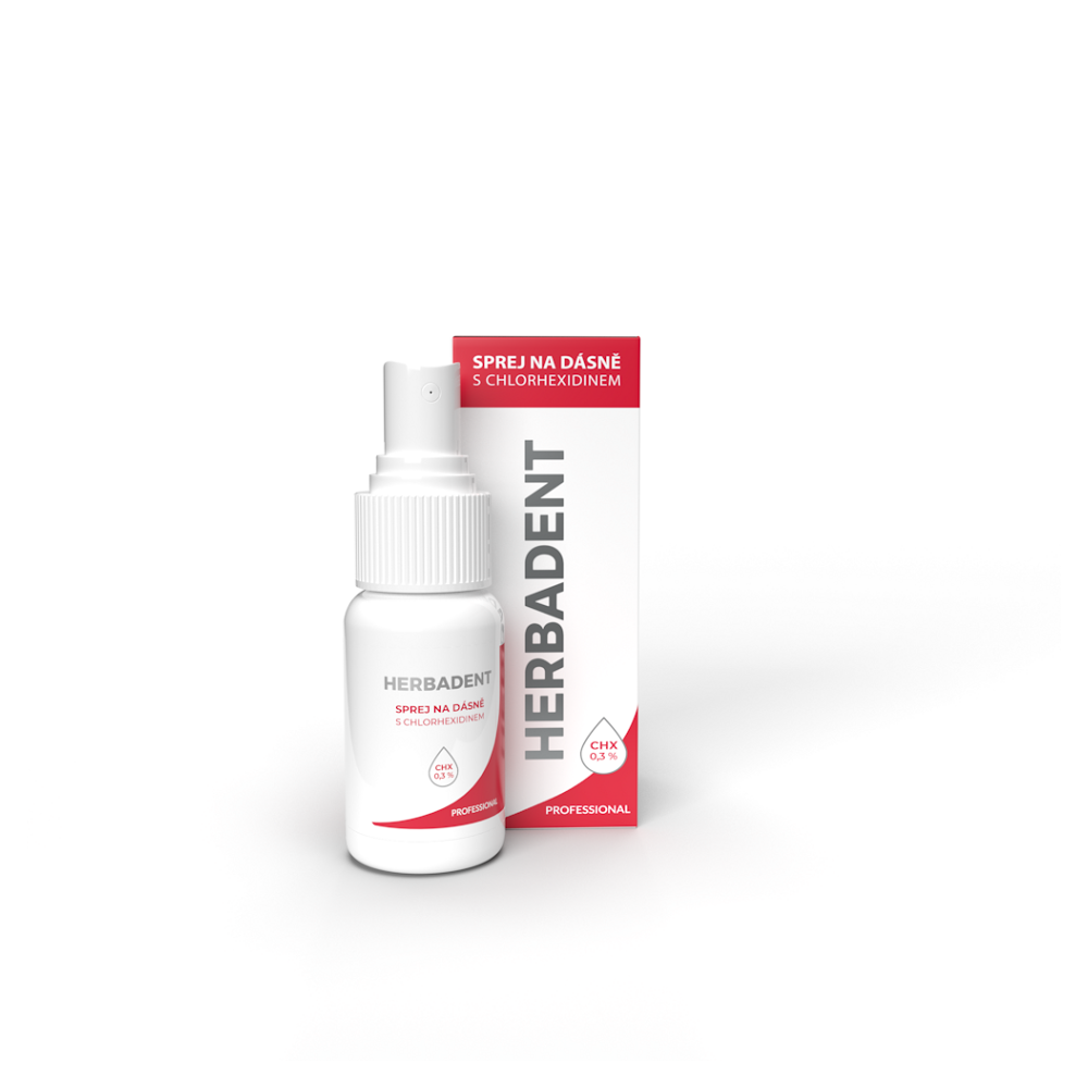 HERBADENT  Bylinný sprej na dásně CHX 0,3% 25 ml