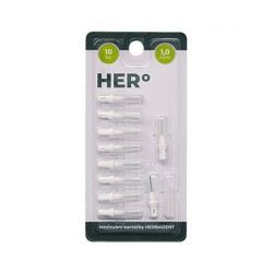 Herbadent HERo 1,0 mm náhradní mezizubní kartáčky 10 ks bílé