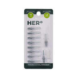 Herbadent HERo 1,2 mm náhradní mezizubní kartáčky 10 ks šedé