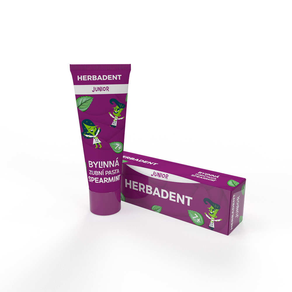 HERBADENT Junior Spearmint bylinná zubní pasta 75 g