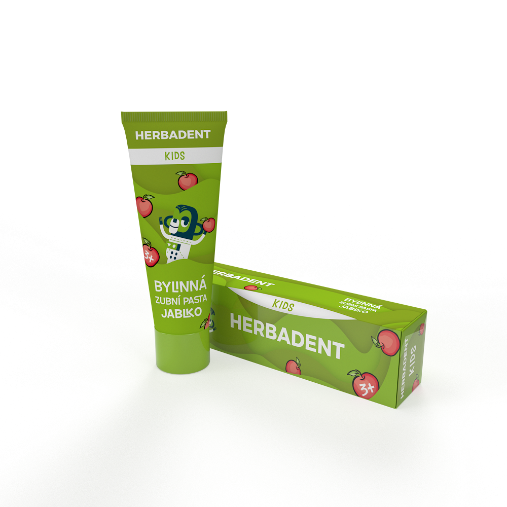 HERBADENT Kids Bylinná zubní pasta jablko 75 g