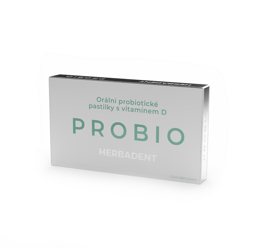 Herbadent PROBIO Orální probiotické pastilky s vitamínem D 20 ks
