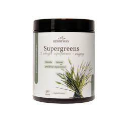 Herbyway Supergreens 5 zelených superpotravin + enzymy 90 g