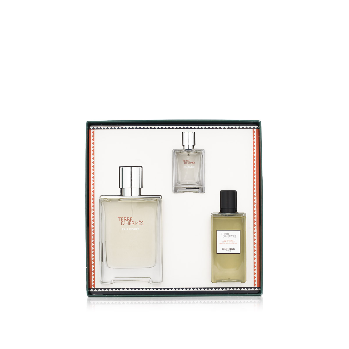 Hermès Terre D' Eau Givrée EDP plnitelný 100 ml + EDP MINI 12,5 ml + SG 80 ml M (Fantaisie Etriers Cover)