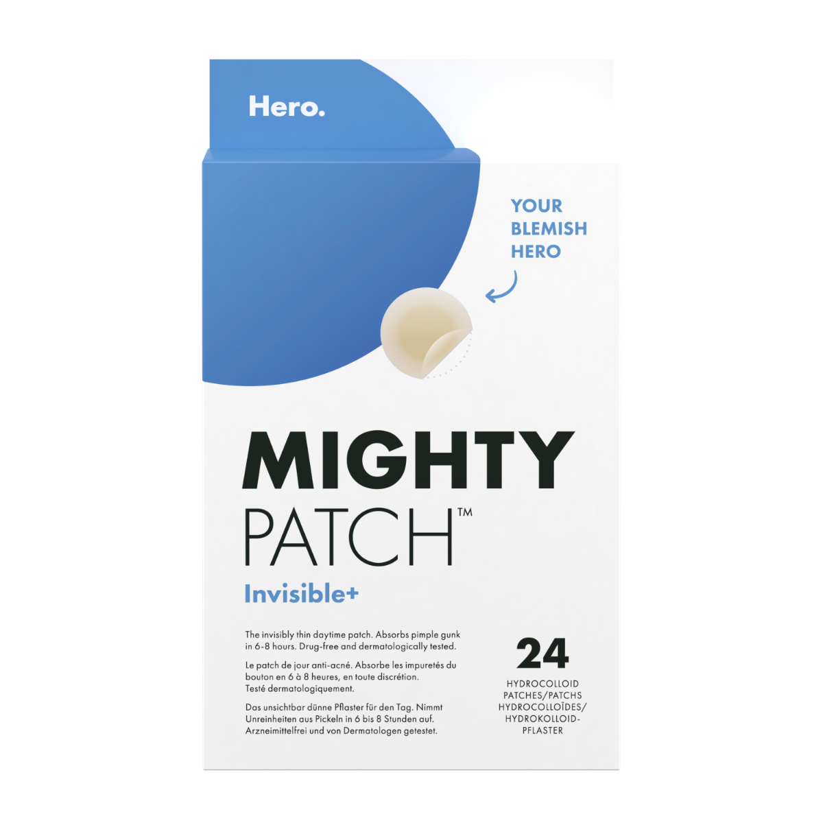 Hero. Mighty Patch INVISIBLE+ náplasti 24 ks light