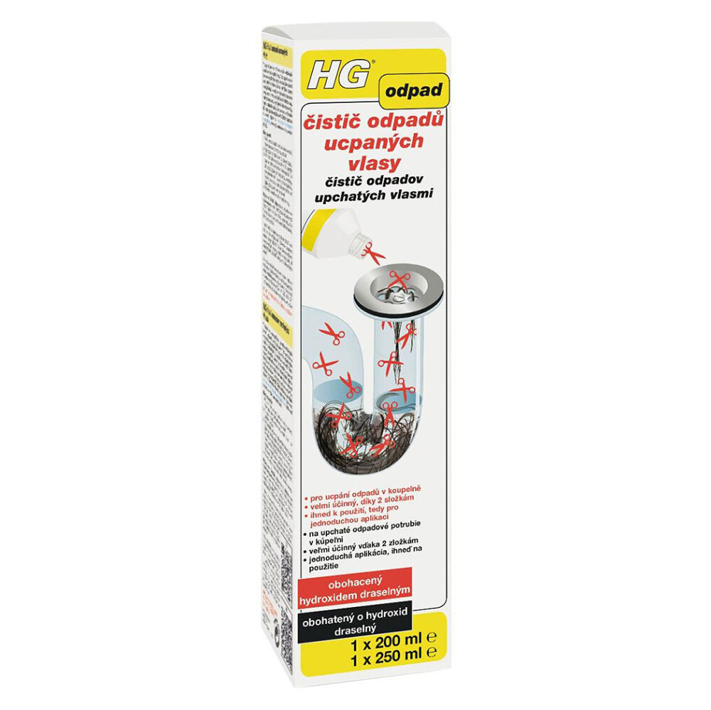 HG Čistič odpadů ucpaných vlasy 450 ml