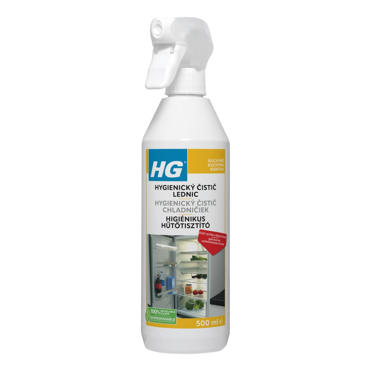 HG Hygienický čistič lednic 500 ml