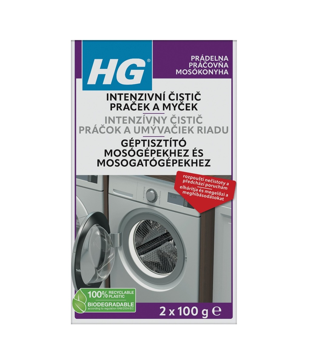 HG Intenzivní čistič praček a myček 2x100 g