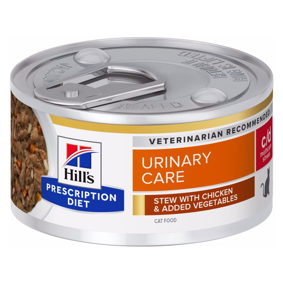 HILL'S Prescription Diet c/d Multicare Stress kuře a zelenina konzerva pro kočky 82 g