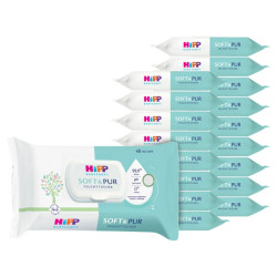 HIPP Babysanft soft&pur vlhčené ubrousky 18 x 48 kusů