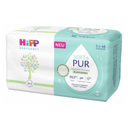 HIPP Babysanft soft&pur vlhčené ubrousky 3 x 48 ks
