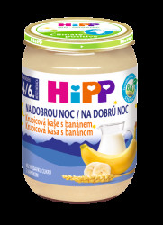 HIPP BIO Kaše na dobrou noc krupicová s banánem 190 g