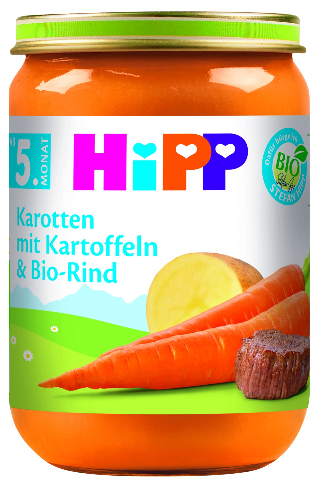 HIPP BIO Mrkev, brambory a hovězí maso 190 g