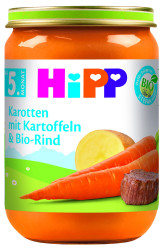 HIPP BIO Mrkev, brambory a hovězí maso 190 g