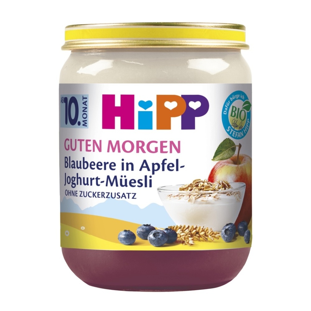 Hipp BIO Müsli s jablkem, borůvkami a jogurtem 160 g
