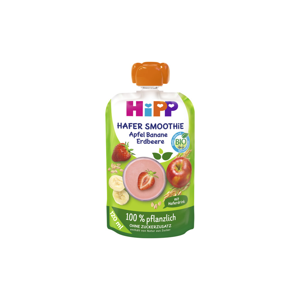 Hipp BIO Ovesné smoothie Jablko, jahoda, banán 120 ml