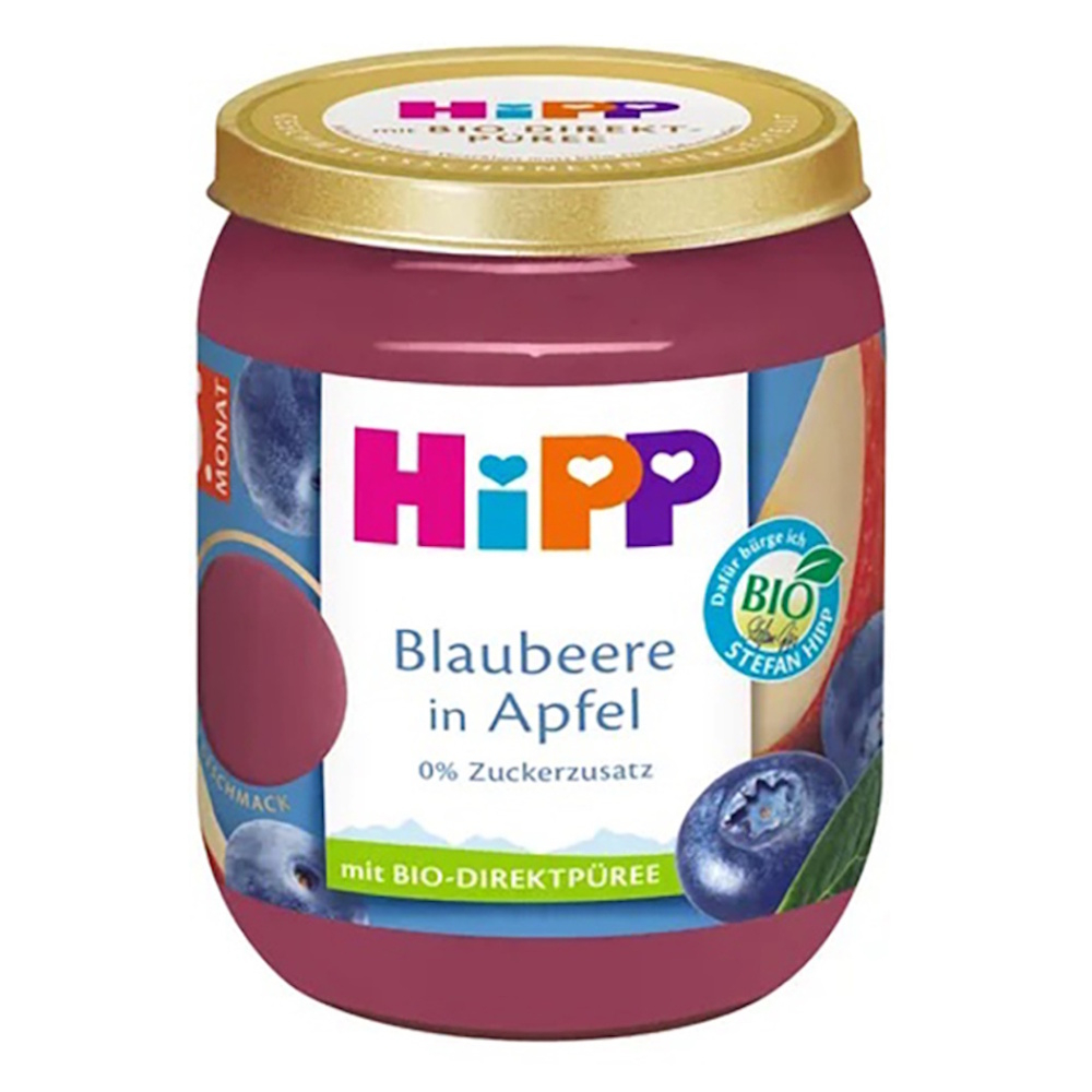 HIPP Jablka s borůvkami BIO 160 g