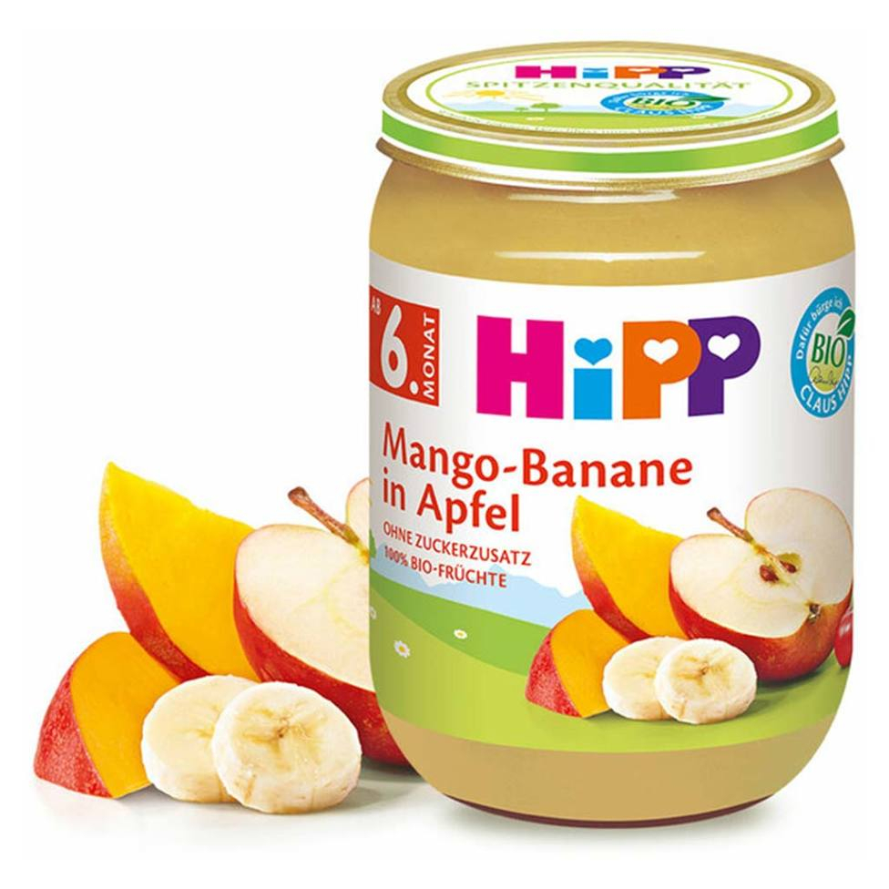 HiPP Jablka s mangem a banány BIO 190 g