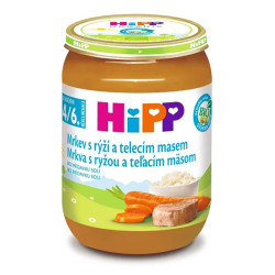 HIPP Mrkev s rýží a telecím masem BIO 190 g