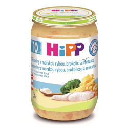 HIPP Těstoviny s mořskou rybou brokolicí a smetanou BIO 220 g