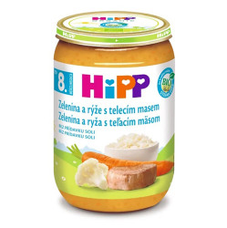 HIPP Zelenina s rýží a telecím masem BIO 220 g