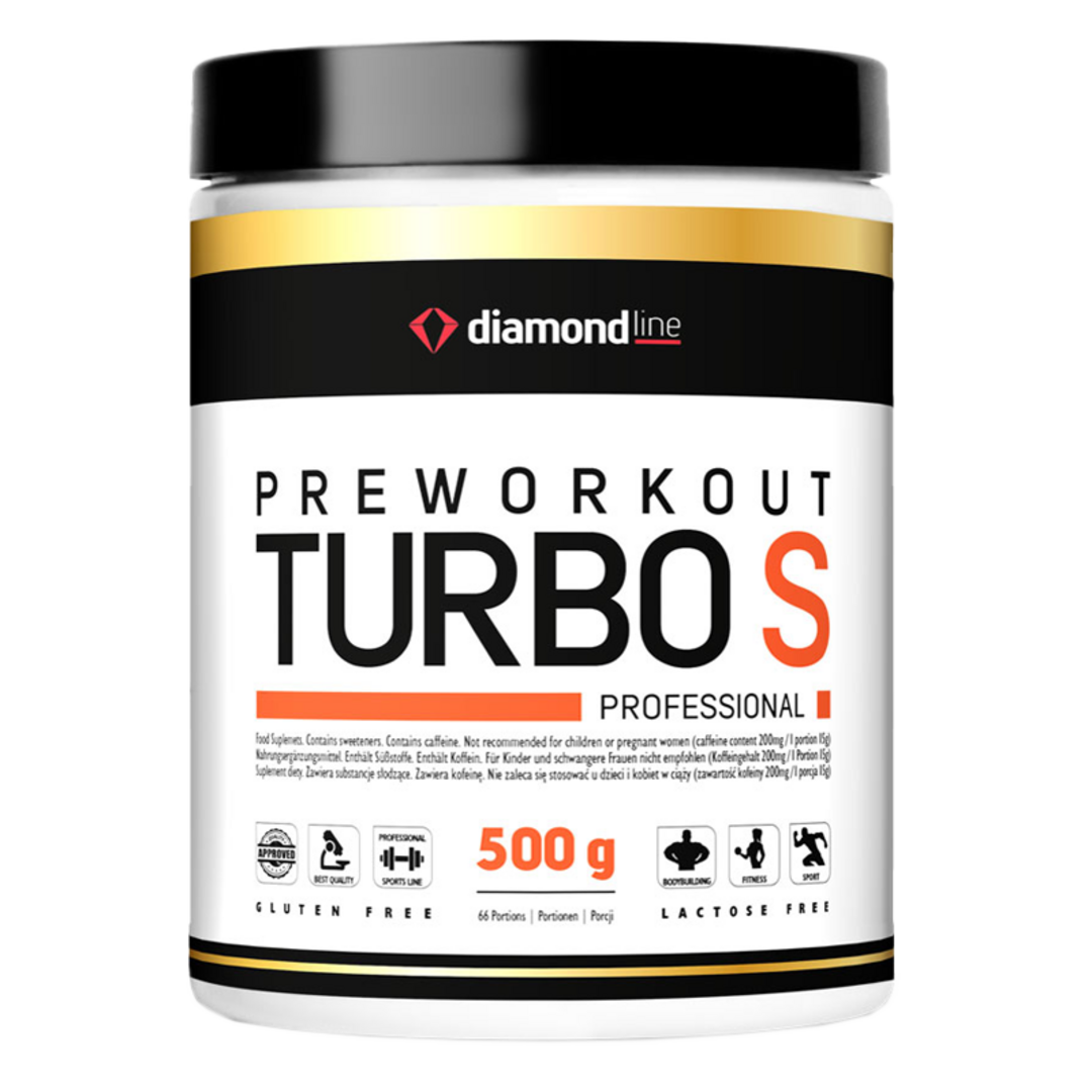 HiTec Nutrition Diamond line Turbo S preworkout 500g - pomeranč