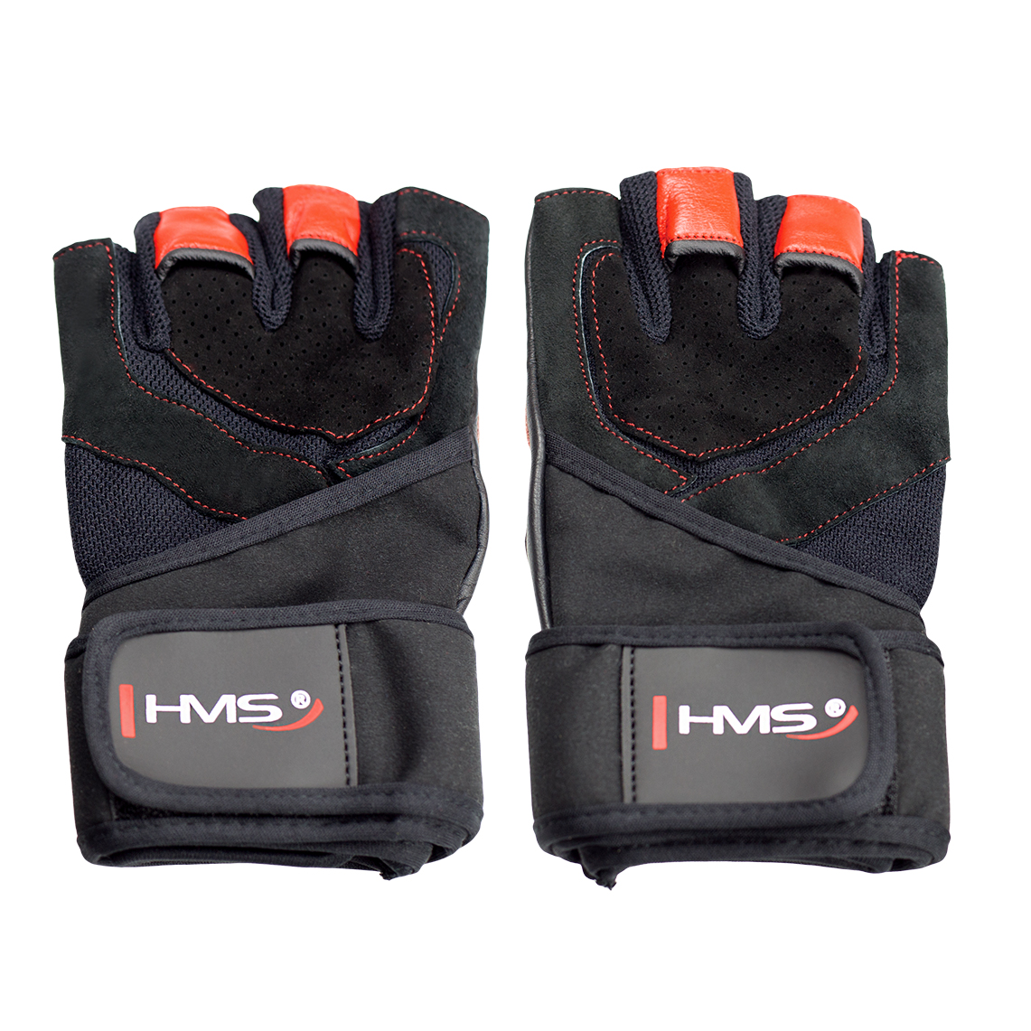 HMS FITNESS RUKAVICE ČERVENÉ RST01 Velikost: L