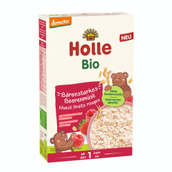 HOLLE Bio Müsli s kousky jahod a malin 200 g