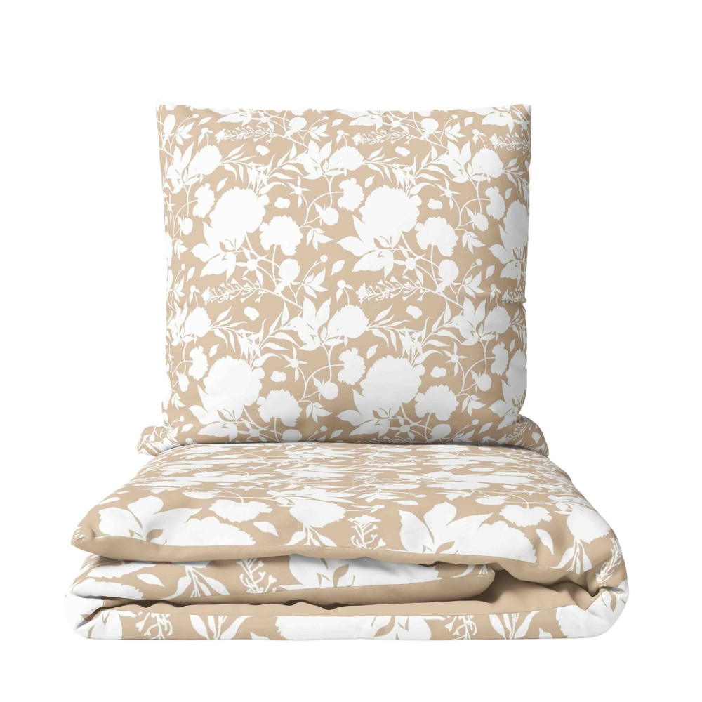 HOME ELEMENTS Povlečení mikroflanel Béžové růže