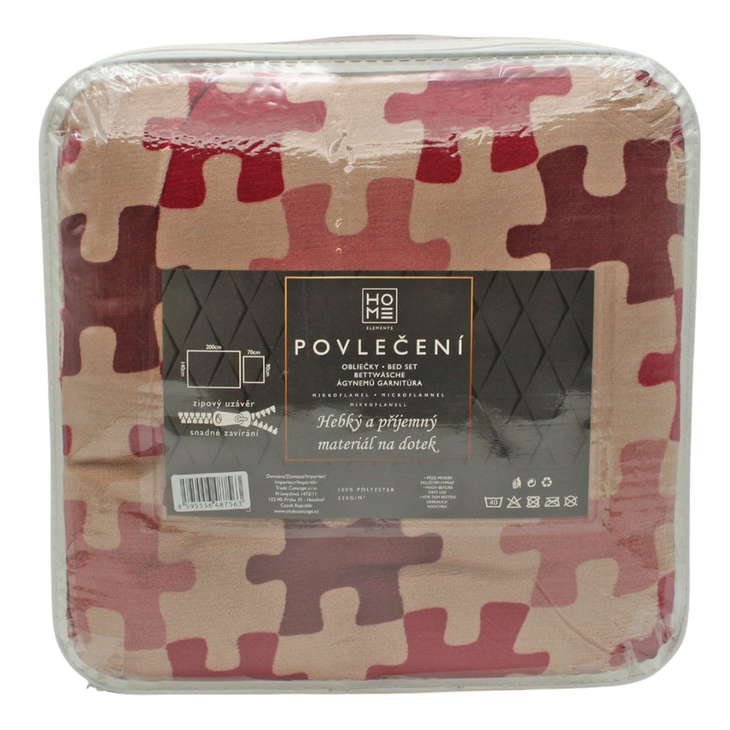 HOME ELEMENTS Povlečení mikroflanel PUZZLE