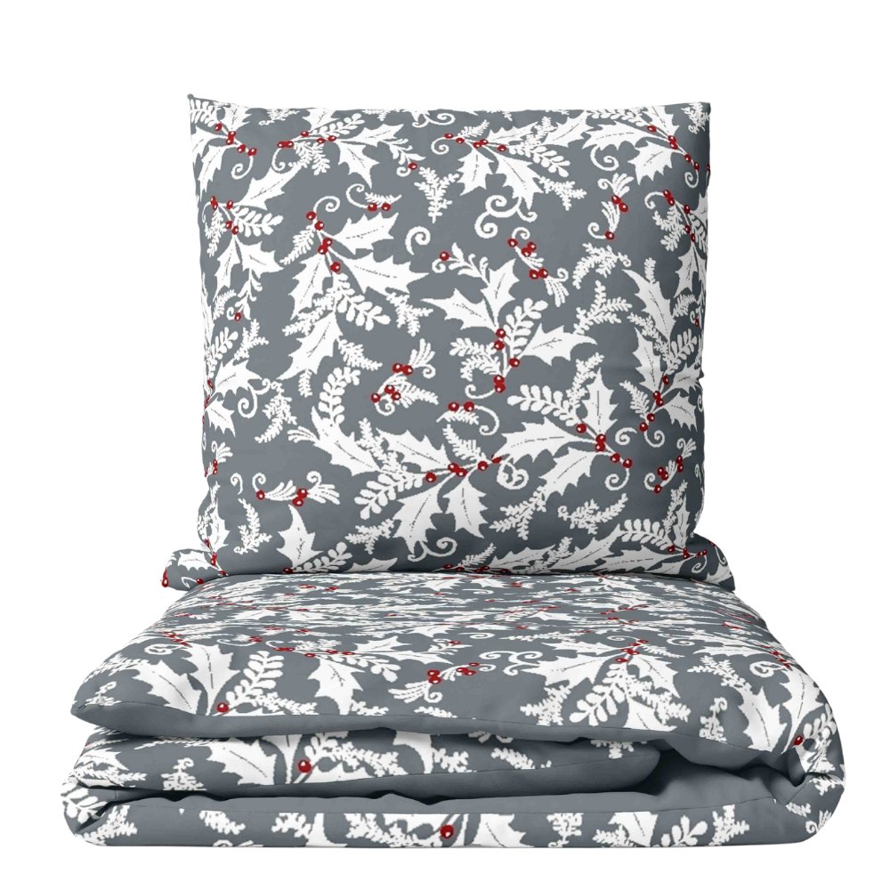 HOME ELEMENTS Povlečení mikroflanel Šedá cesmína